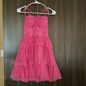 Very Cute Tiered Mesh Pink Dress‼️